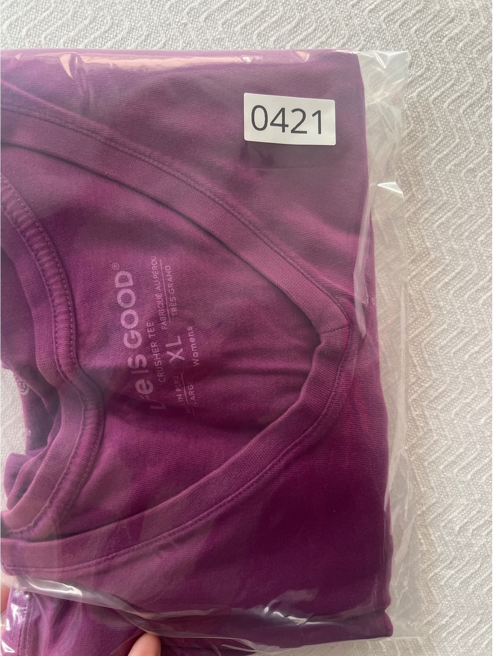 Life is Good Women's Crusher Tee Purple V-Neck T-Shirt XL - Picture 5 of 5